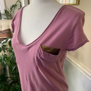 Gold Sequined Pocket Tee